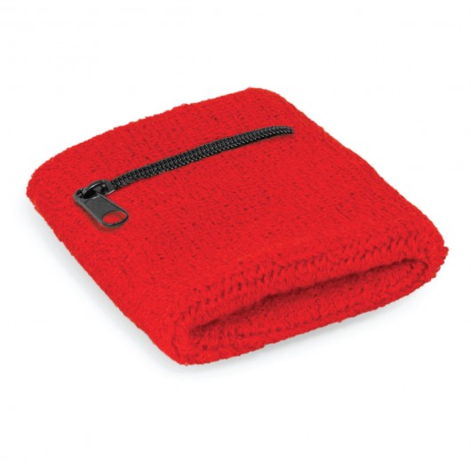 Sweat Bands with Pocket Red